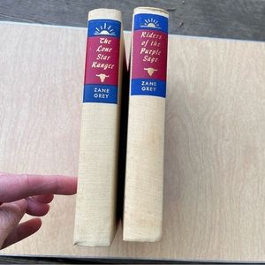 Zane Grey Vintage Hardcover Books Set of 2